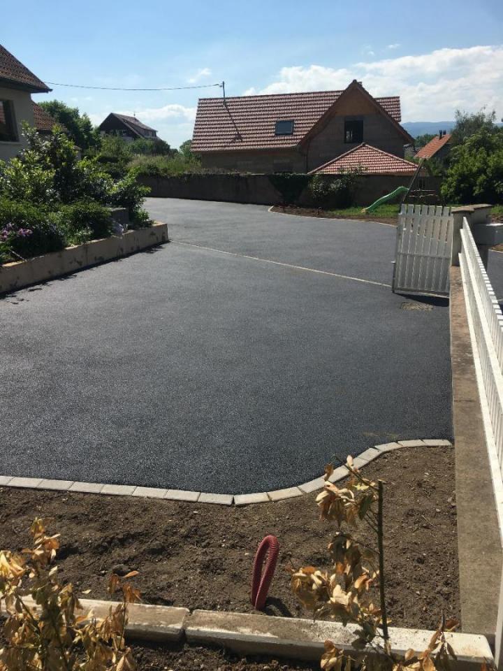 Pose de macadam jardin Strasbourg